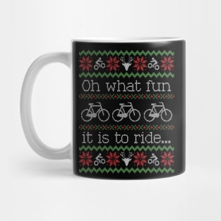 Ugly Christmas Sweater Fun to Ride a Bike Mug